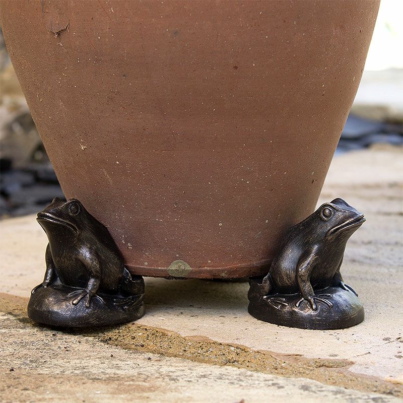 【Potty Feet 鉢置き ヒキガエル】 Bronze Toad